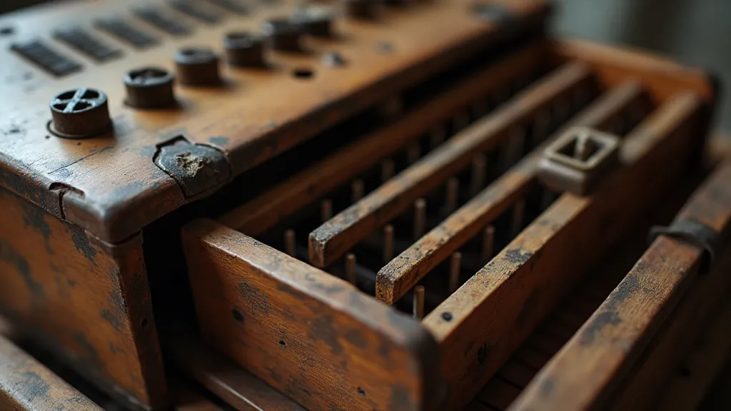 Antique accordion detail
