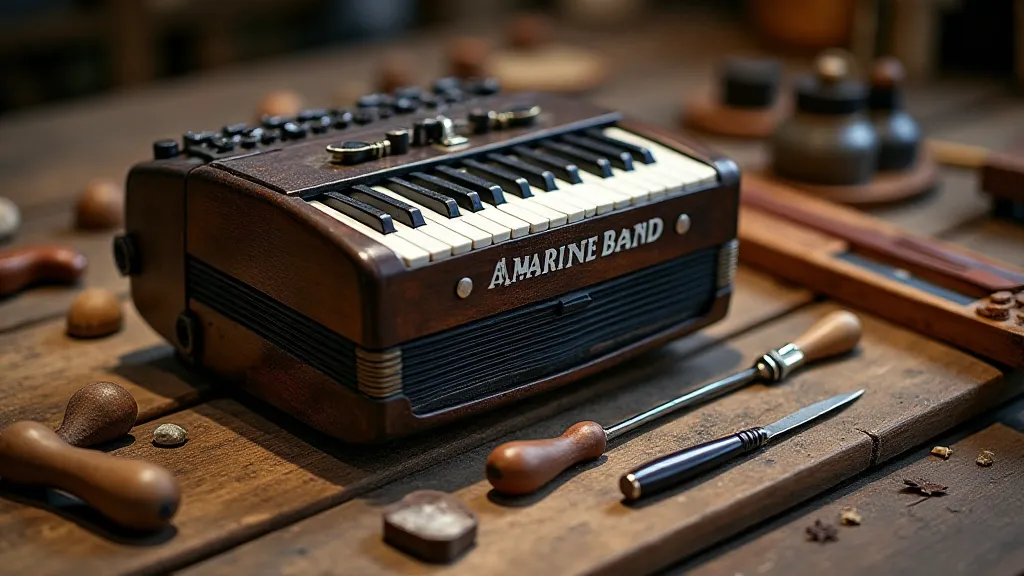 Accordion and Mokuhanga Tools on a Workbench