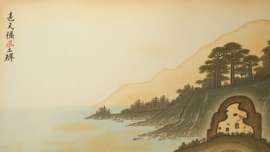 An antique Mokuhanga print showing subtle fading and imperfections