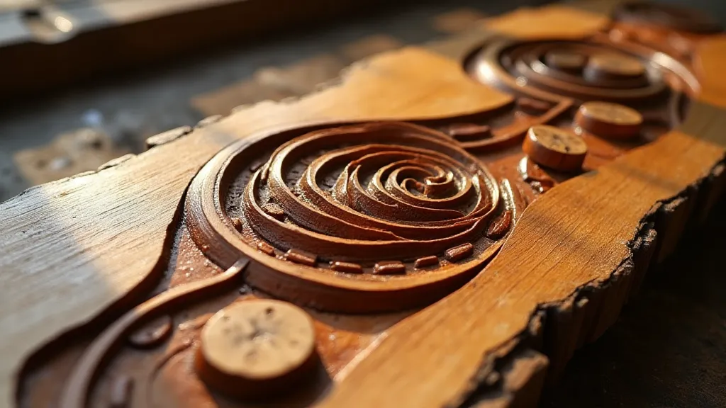 Mokuhanga woodblock carving