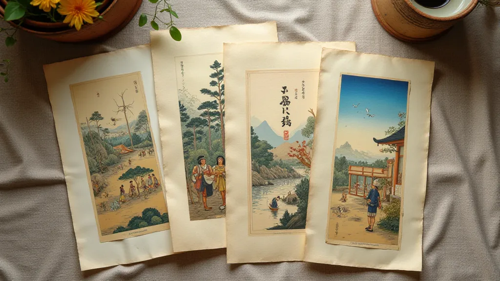 Collection of antique Mokuhanga prints