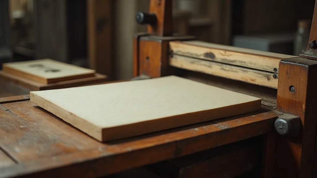 Traditional Japanese woodblock printing press