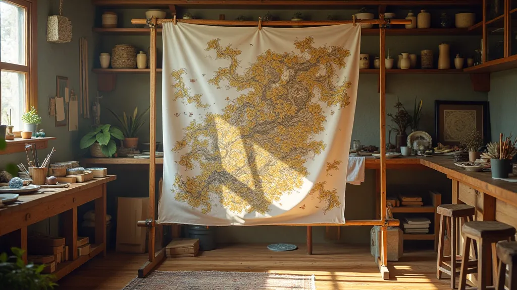A contemporary Mokuhanga artist's studio