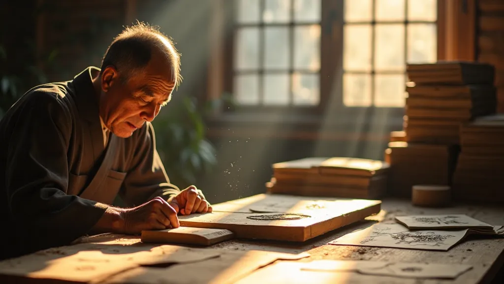 Japanese woodblock printing workshop