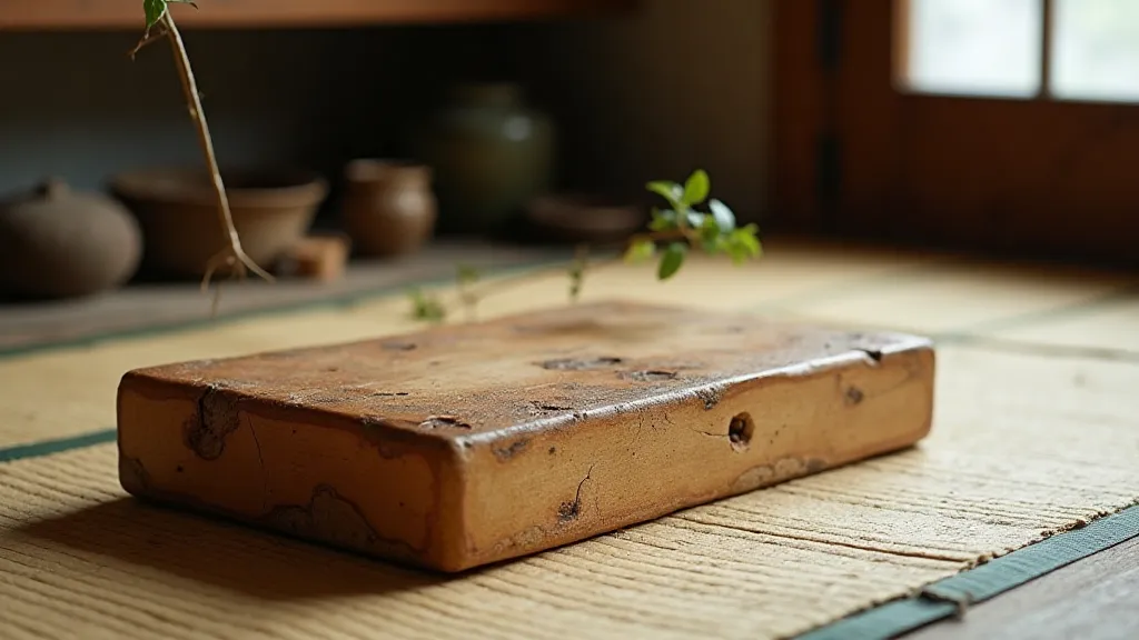 Antique Mokuhanga woodblock printing block
