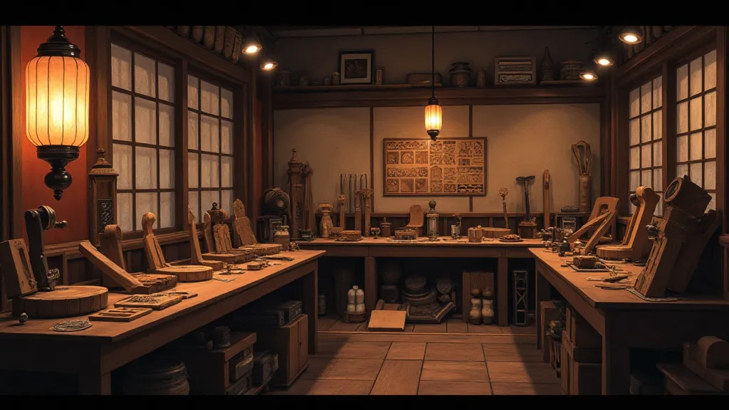 Traditional Japanese woodworking shop